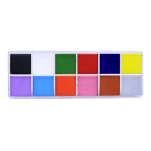 12 Color Matte Washable Oil Based Grease Face Body Paint Palette For Halloween Makeup Body Painting